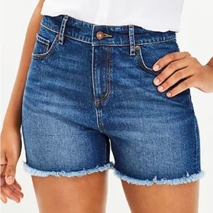 The Loft Frayed Jean Shorts
